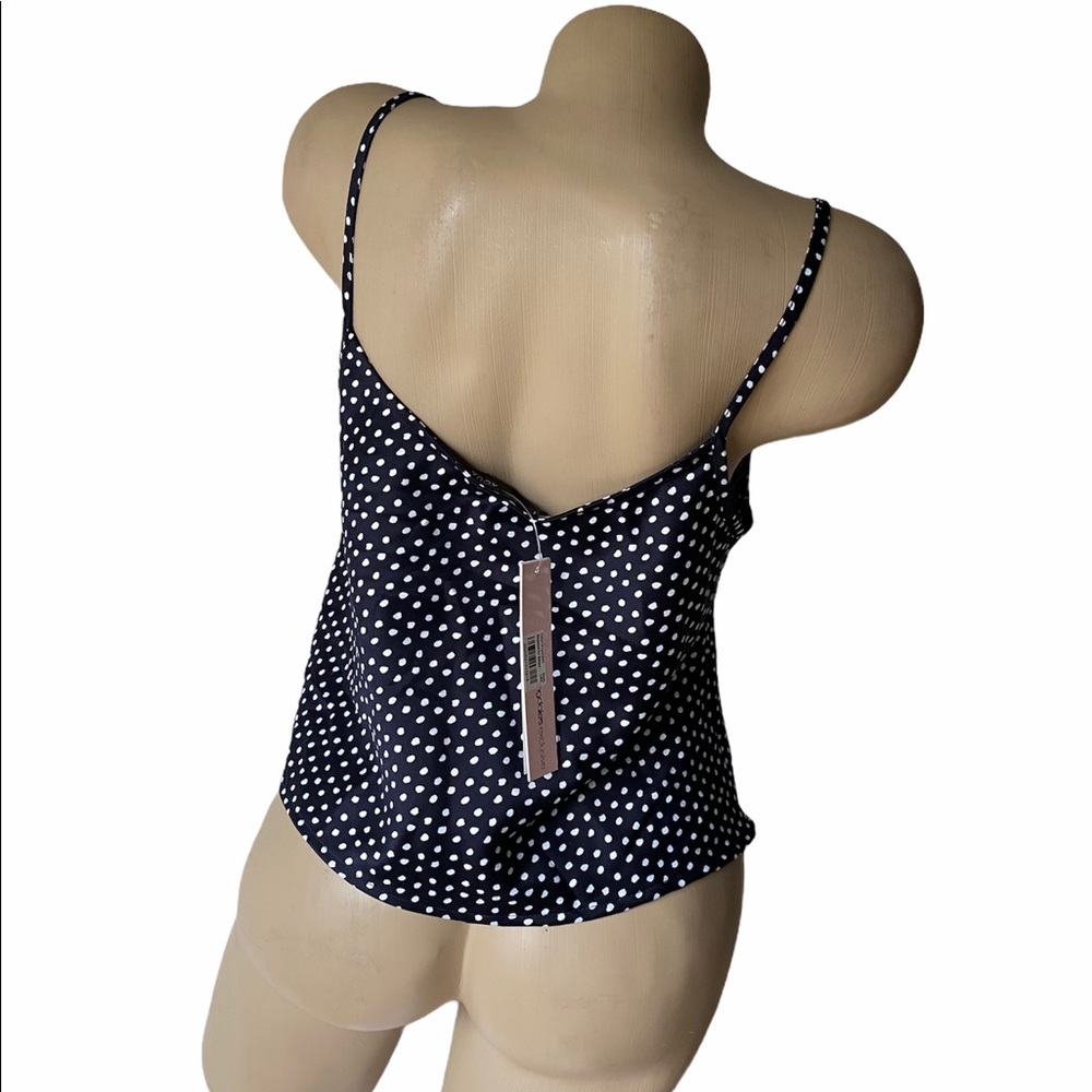 Aqua Navy White Tank Top Bloomingdales Reg $58 Med - Picture 2 of 3